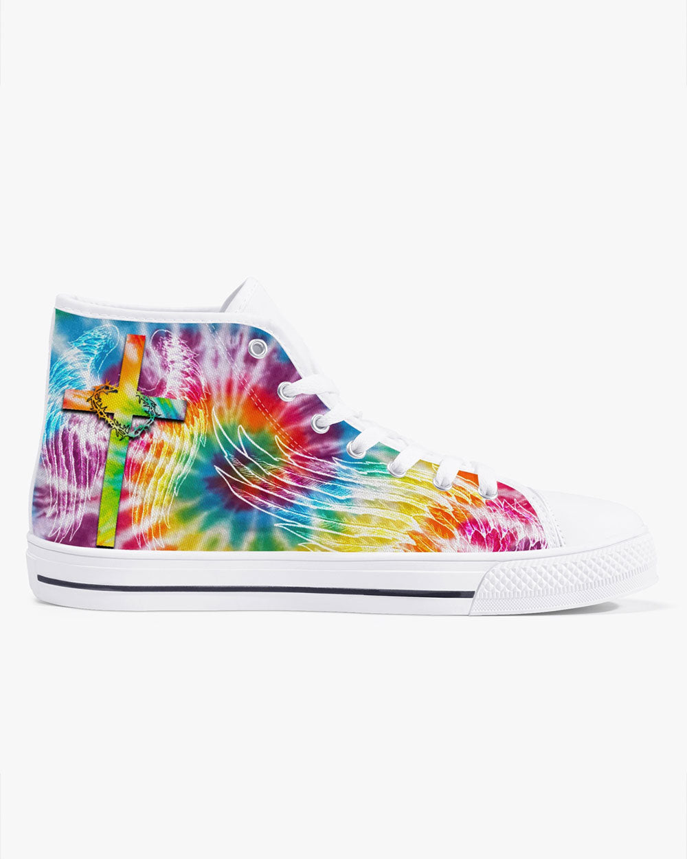 Promise Keeper Light In The Darkness Tie Dye High Top Canvas Shoes - Tytd2606232