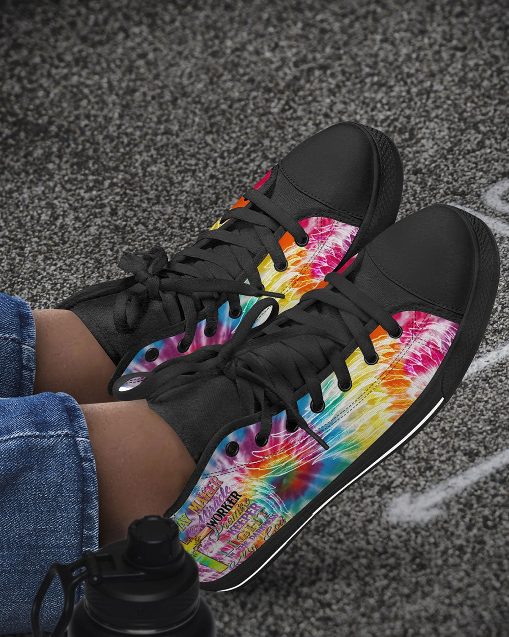 Promise Keeper Light In The Darkness Tie Dye High Top Canvas Shoes - Tytd2606232