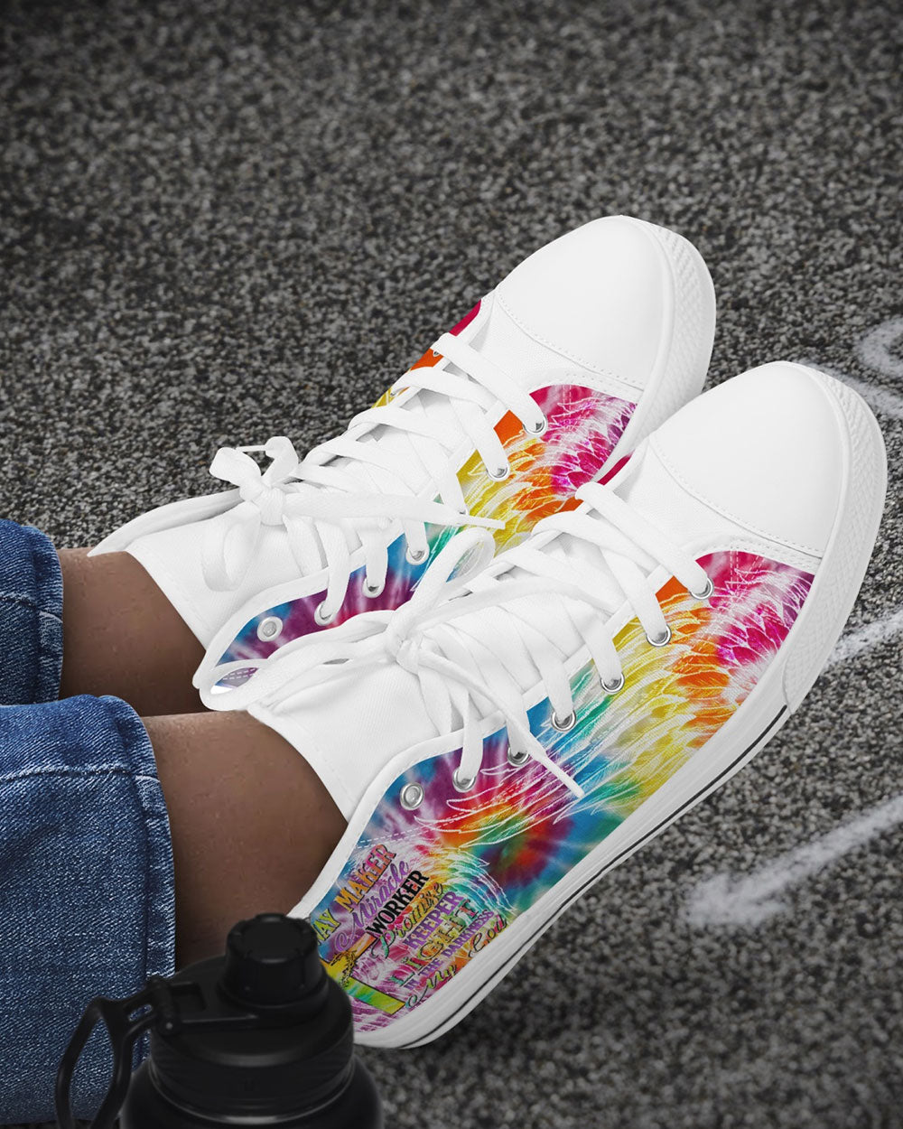 Promise Keeper Light In The Darkness Tie Dye High Top Canvas Shoes - Tytd2606232