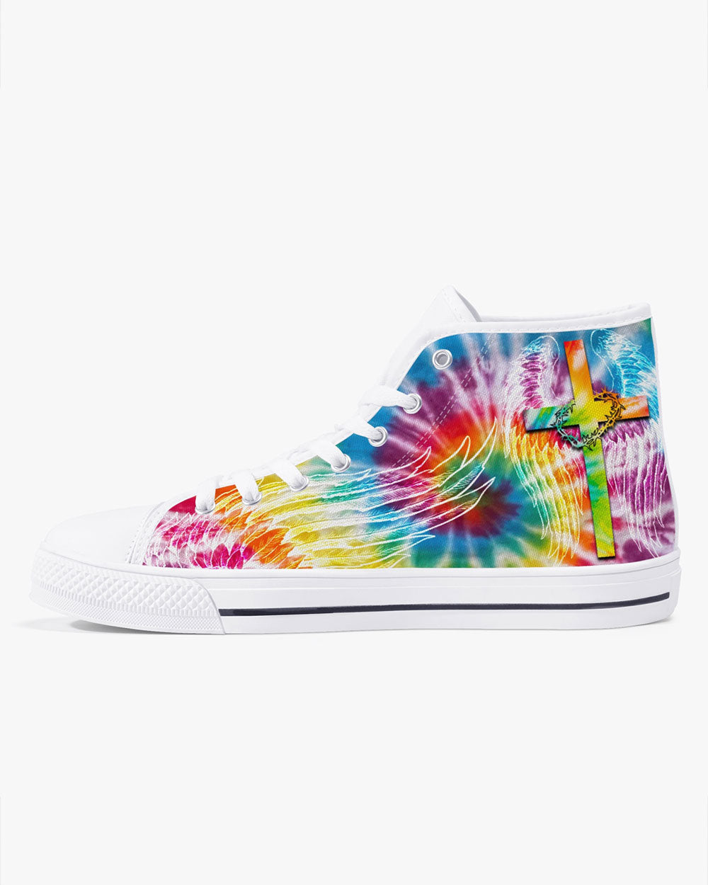 Promise Keeper Light In The Darkness Tie Dye High Top Canvas Shoes - Tytd2606232
