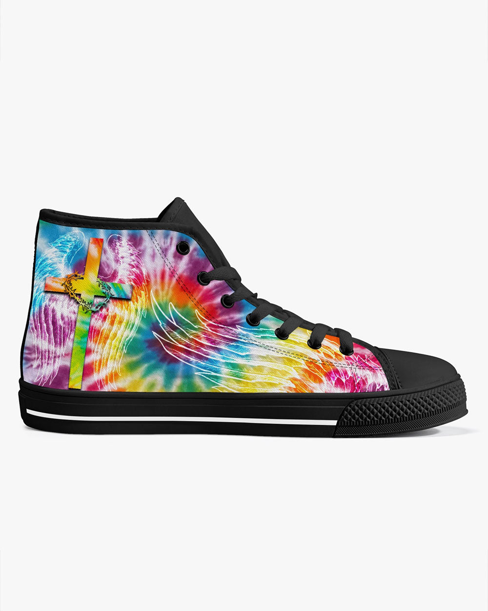 Promise Keeper Light In The Darkness Tie Dye High Top Canvas Shoes - Tytd2606232