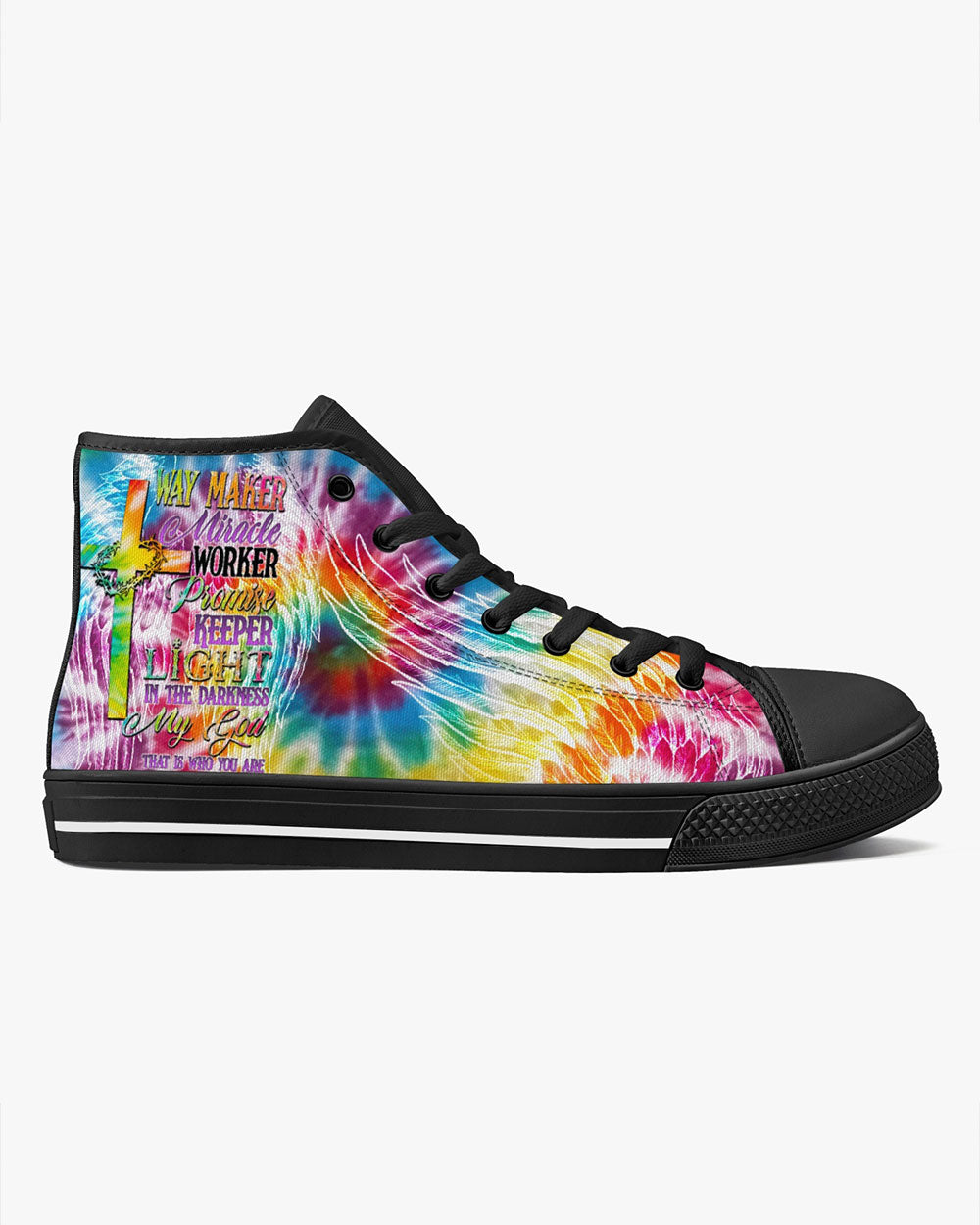 Promise Keeper Light In The Darkness Tie Dye High Top Canvas Shoes - Tytd2606232