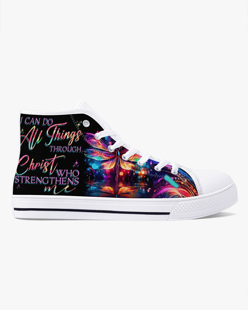 I Can Do All Things Dragonflies High Top Canvas Shoes - Tytd2706232