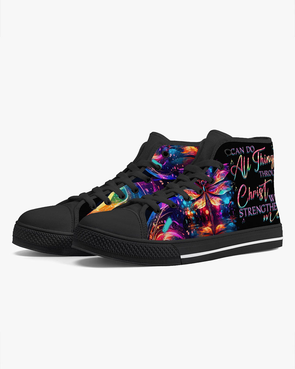 I Can Do All Things Dragonflies High Top Canvas Shoes - Tytd2706232