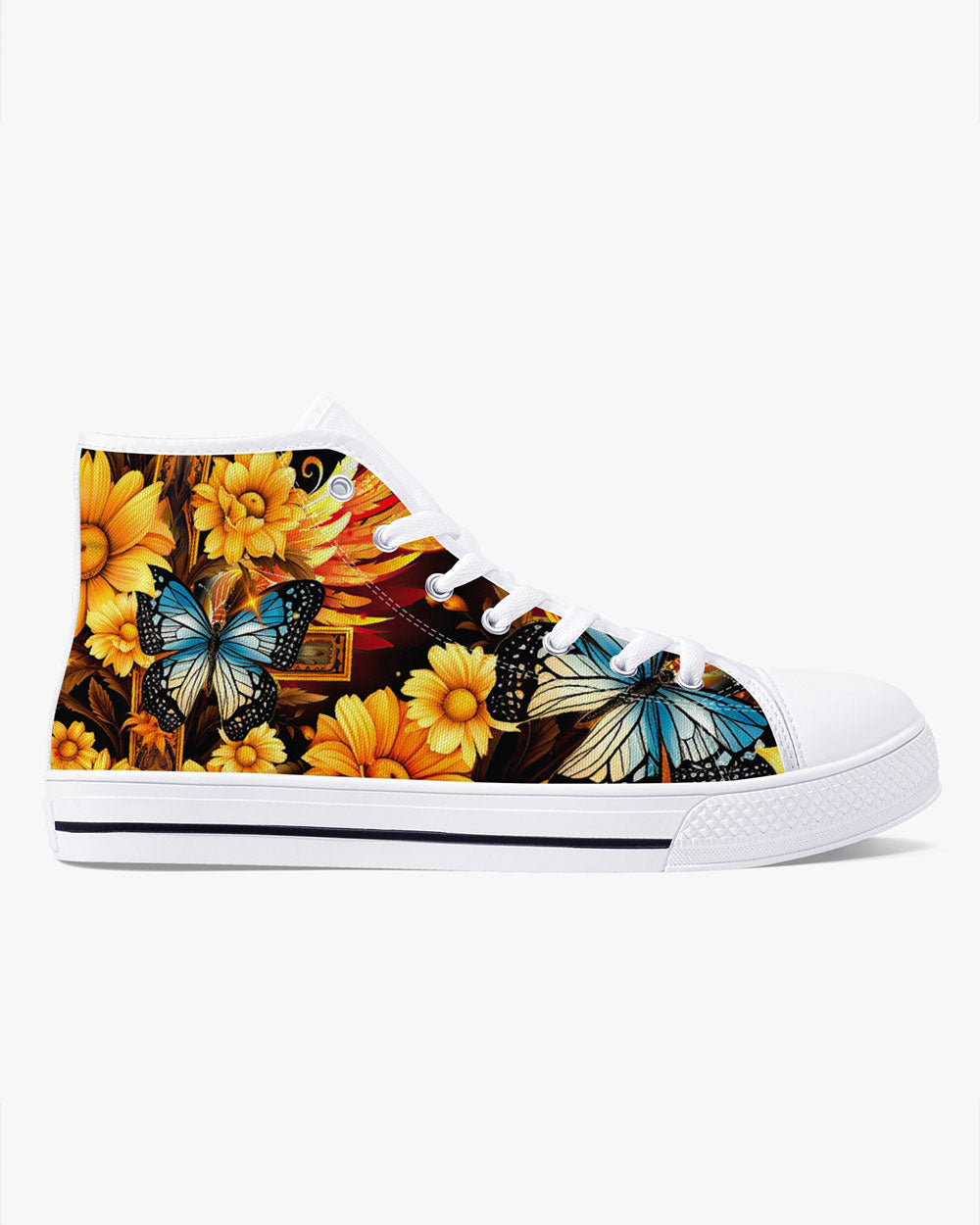 Faith Doesn't Make Things Easy High Top Canvas Shoes - Tytm2706231