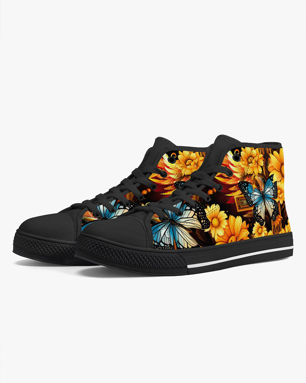 Faith Doesn't Make Things Easy High Top Canvas Shoes - Tytm2706231