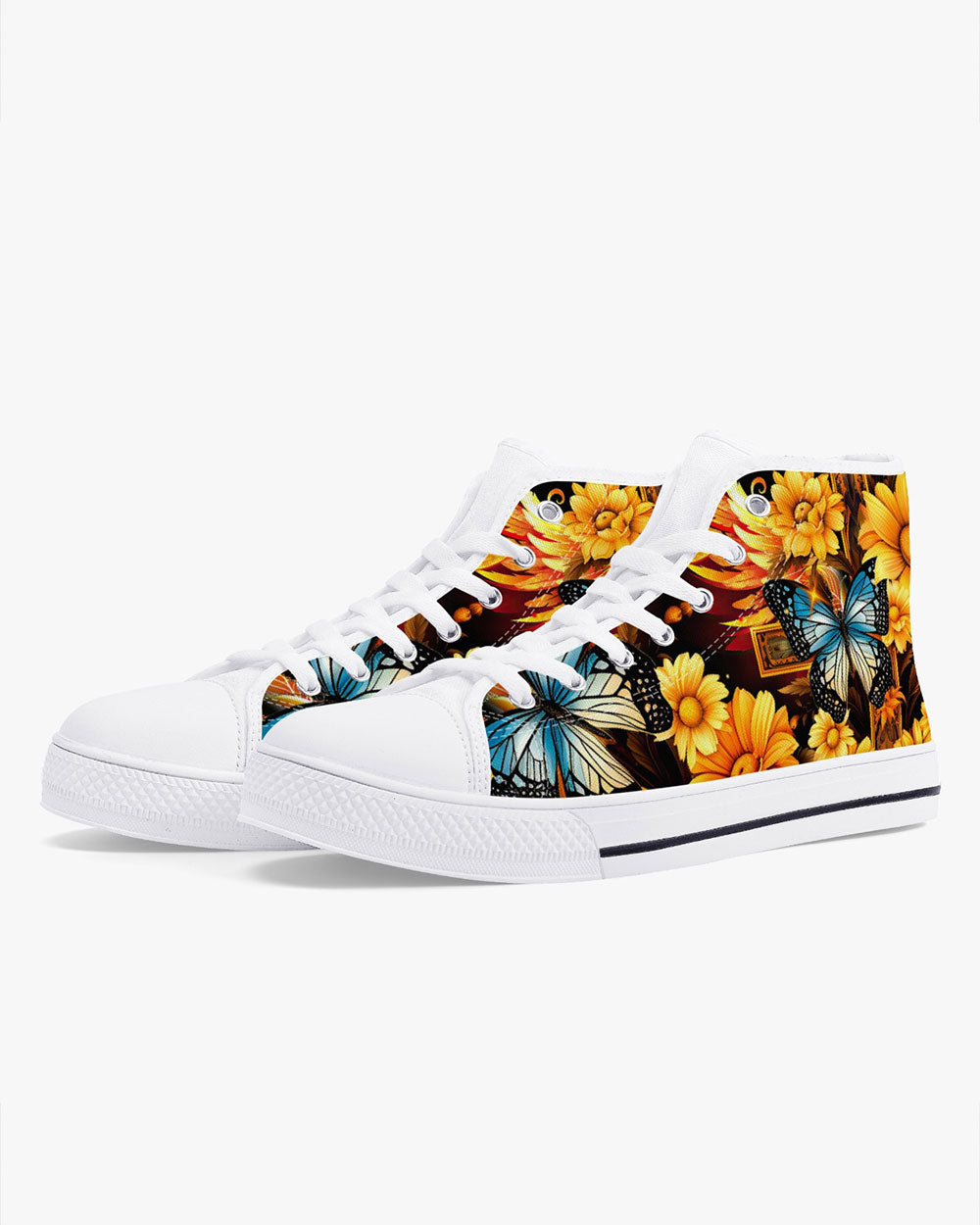 Faith Doesn't Make Things Easy High Top Canvas Shoes - Tytm2706231