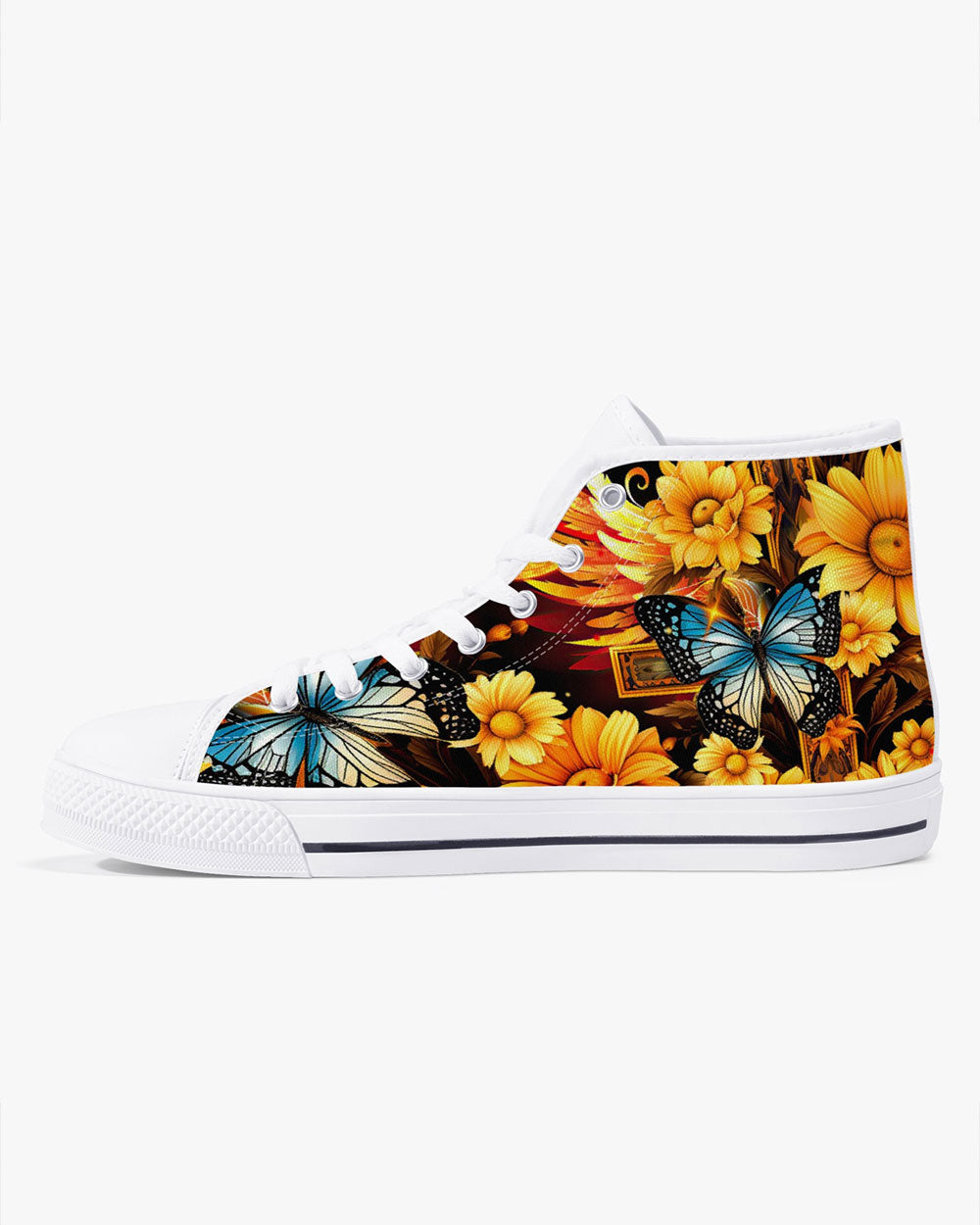 Faith Doesn't Make Things Easy High Top Canvas Shoes - Tytm2706231