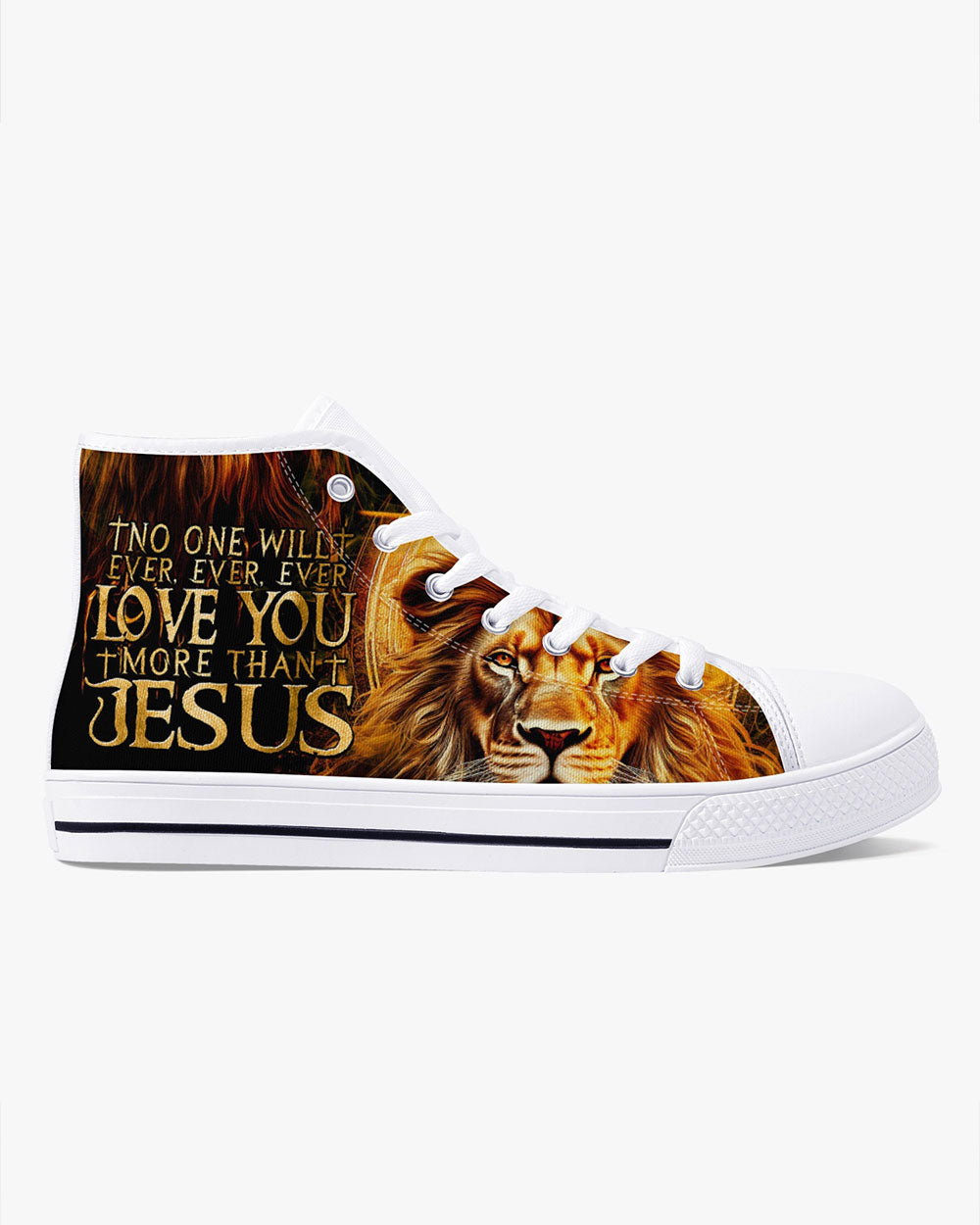 No One Will Ever Love You More Than Jesus High Top Canvas Shoes - Tytm30062310