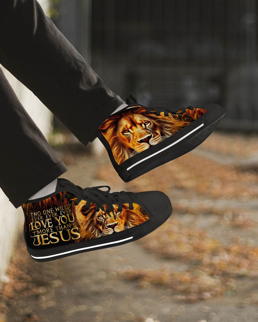 No One Will Ever Love You More Than Jesus High Top Canvas Shoes - Tytm30062310