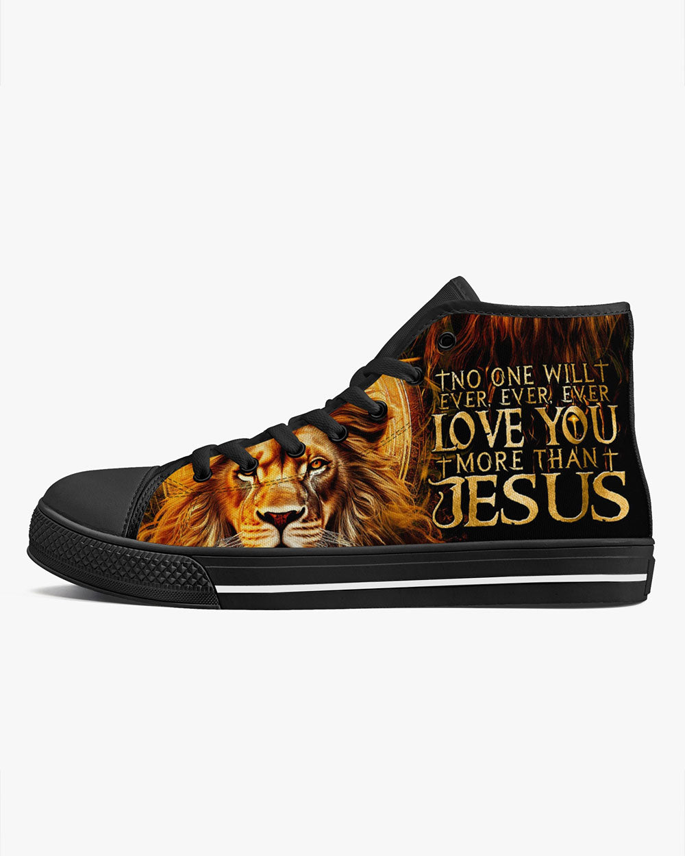 No One Will Ever Love You More Than Jesus High Top Canvas Shoes - Tytm30062310