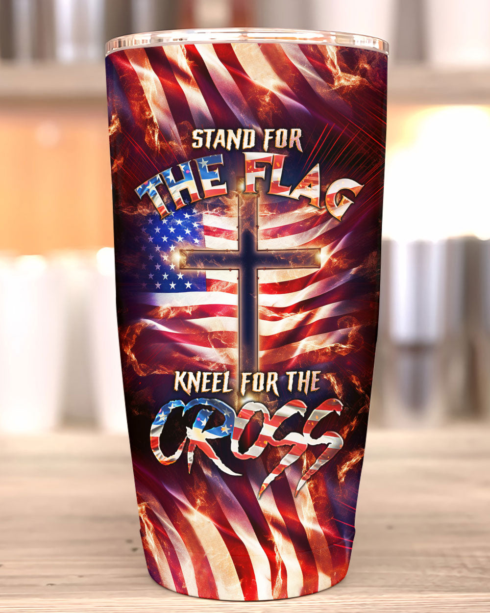 Stand For The Flag Kneel For The Cross Tumbler - Tlno0308232