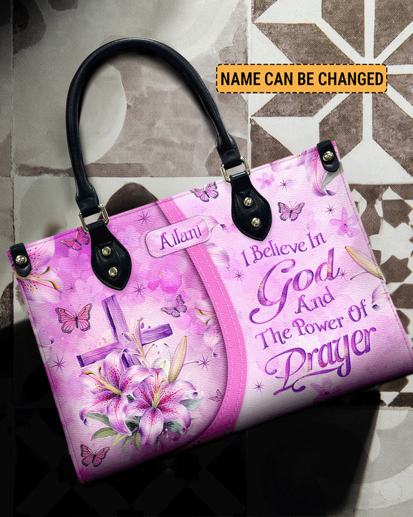 I Believe In God Cross Leather Handbag - Yhlt2503242