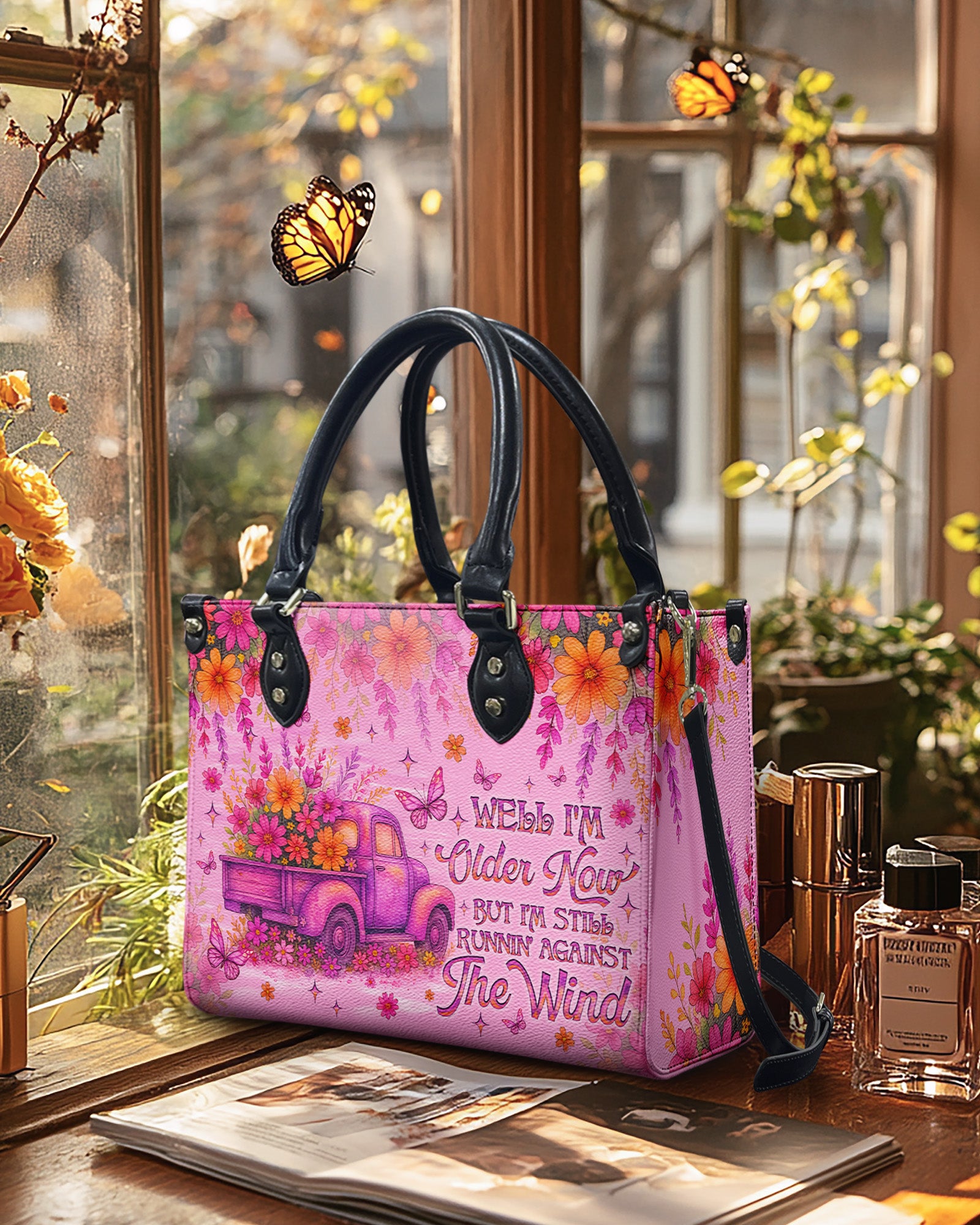 Running Against The Wind Truck Leather Handbag - Tlno0608253