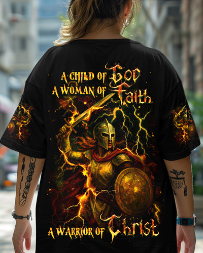 A Child Of God A Woman Of Faith Women's All Over Print Shirt - Yhdu2204253