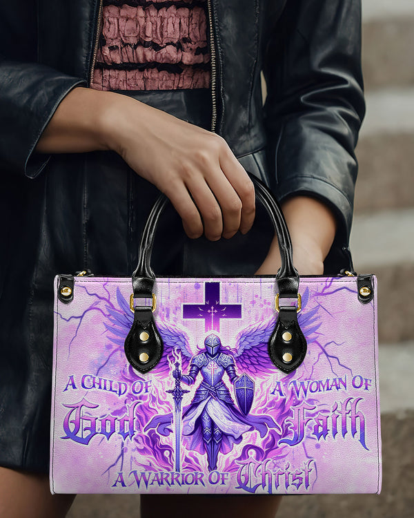 A Child Of God A Woman Of Faith Leather Handbag - Yhdu0807243