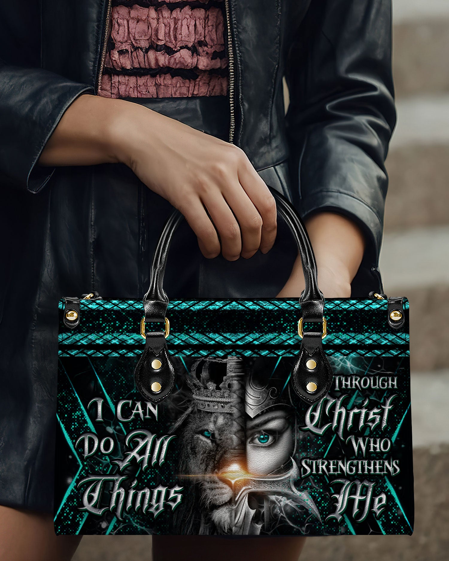 I Can Do All Things Leather Handbag - Yhdu2907243