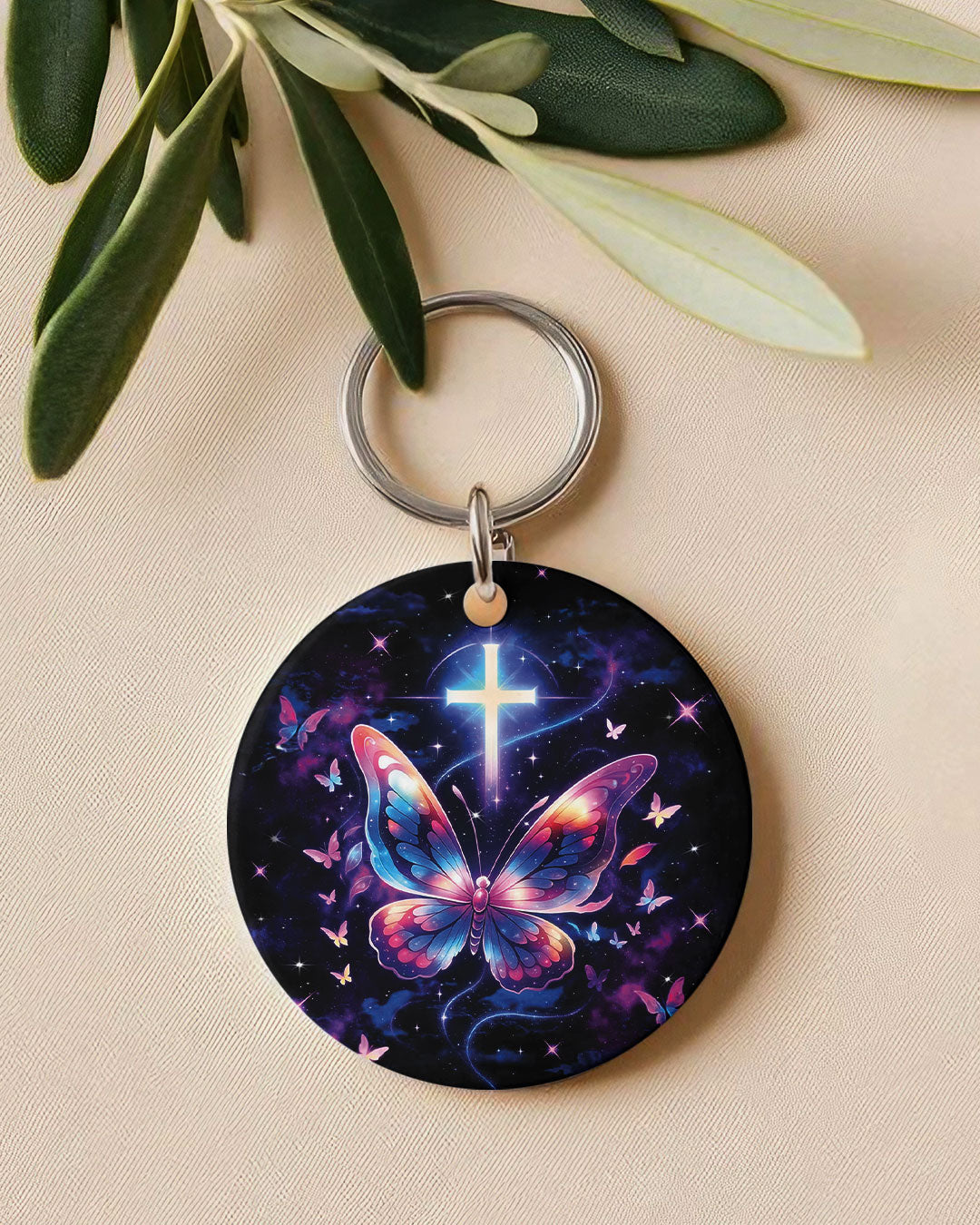 Glowing Butterfly Cross Ornament & Keychain - Yhhg1809255