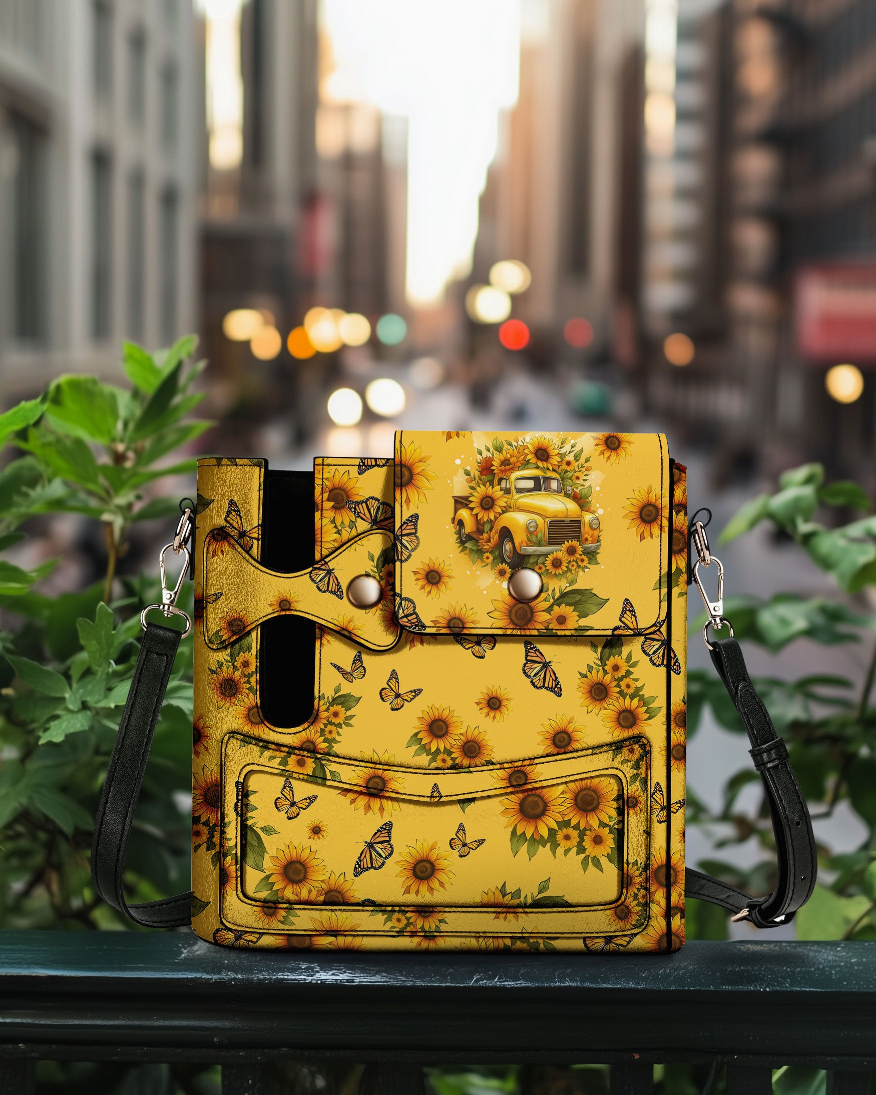 Jesus Take The Wheel Sunflowers Leather Tumbler Storage Bag - Tyqy2308255