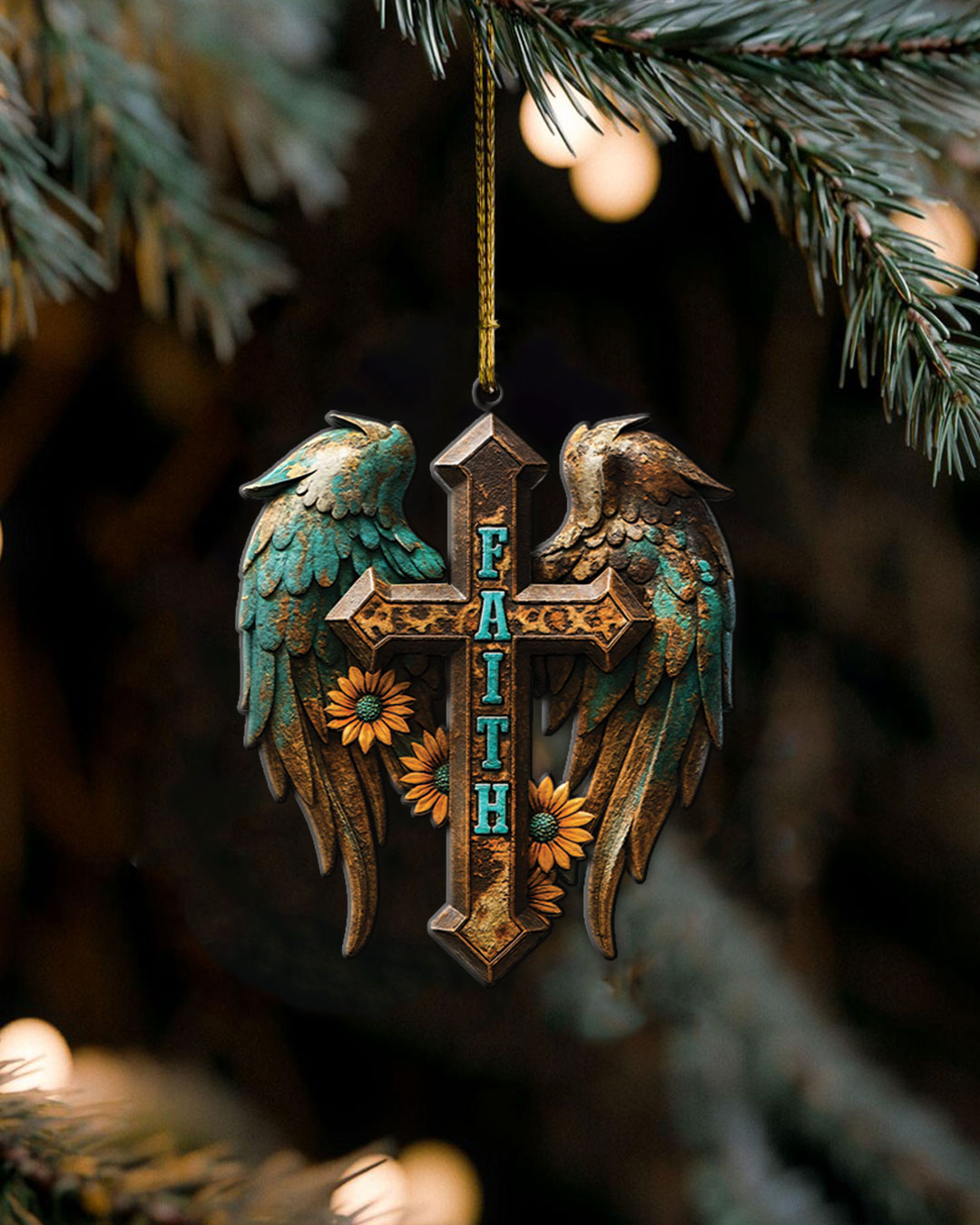 Faith Cross Wings Ornament & Keychain - Yhln0909255
