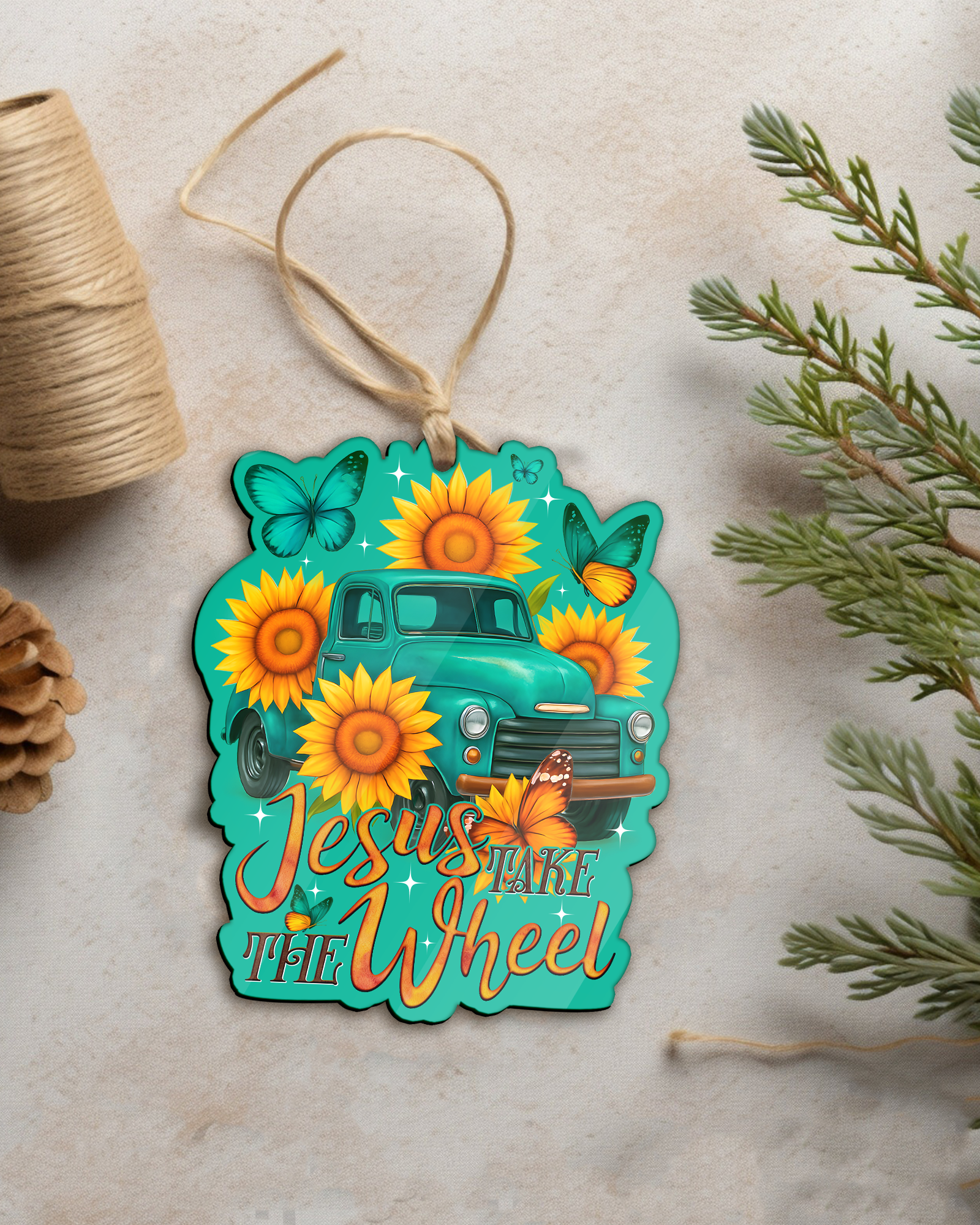 Jesus Take The Wheel Ornament & Keychain - Tyqy1909254