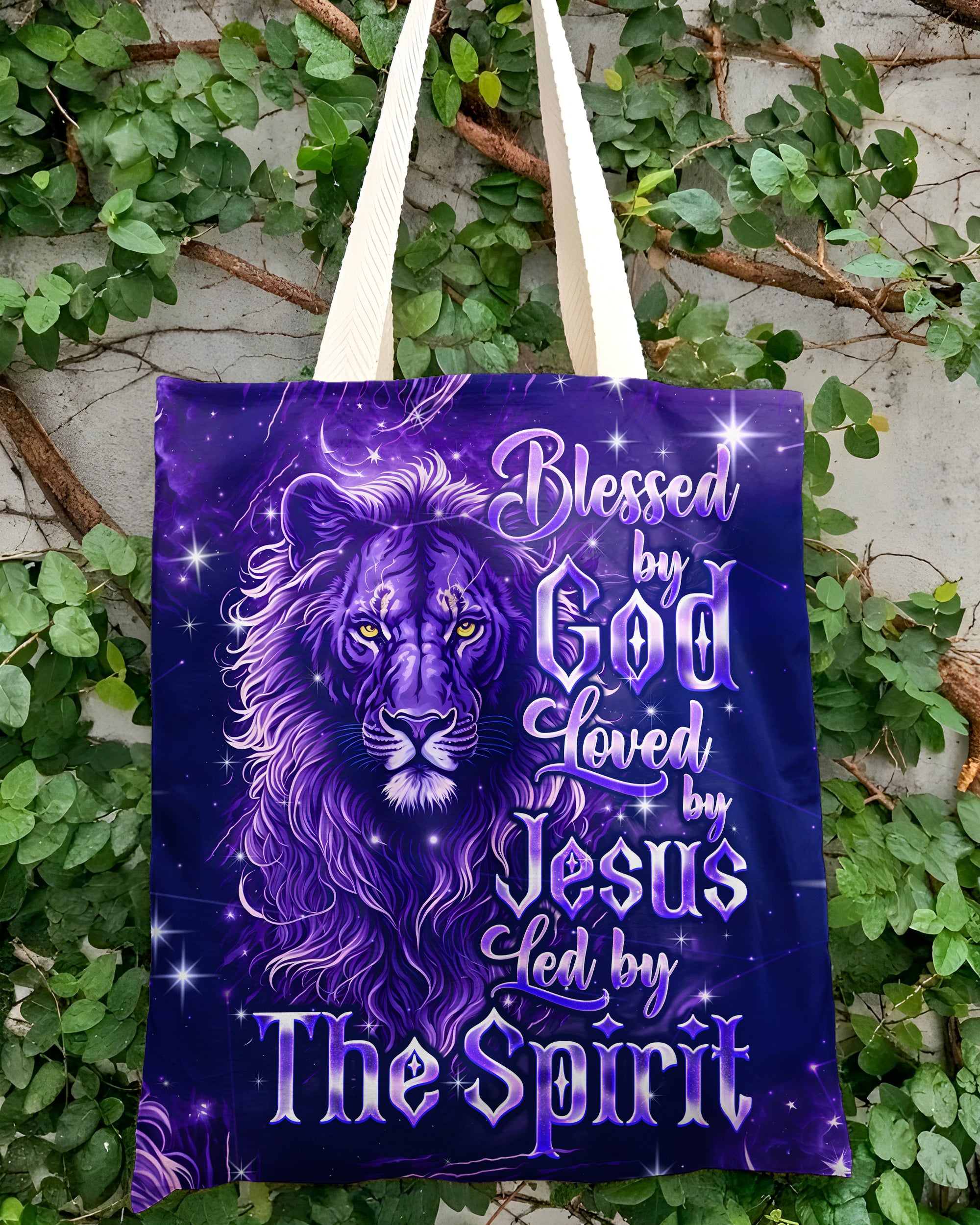 Blessed By God Loved By Jesus Lion Tote Bag - Tyqy2308259