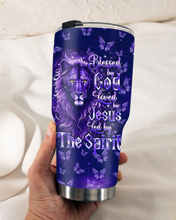 Blessed By God Loved By Jesus Lion Tumbler - Tyqy23082512