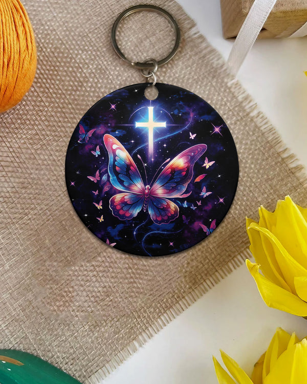 Glowing Butterfly Cross Ornament & Keychain - Yhhg1809255