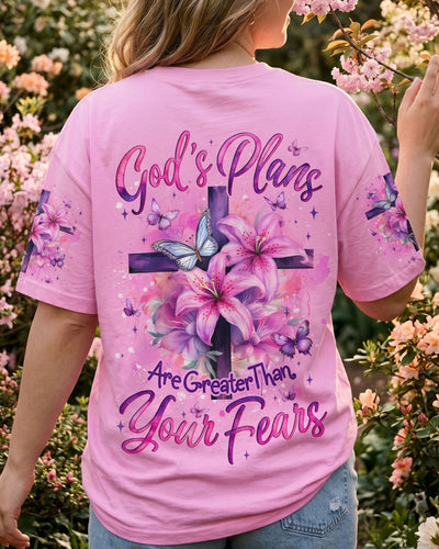 God's Plans Are Greater Than Your Fears Women's All Over Print Shirt - Tyqy2906262