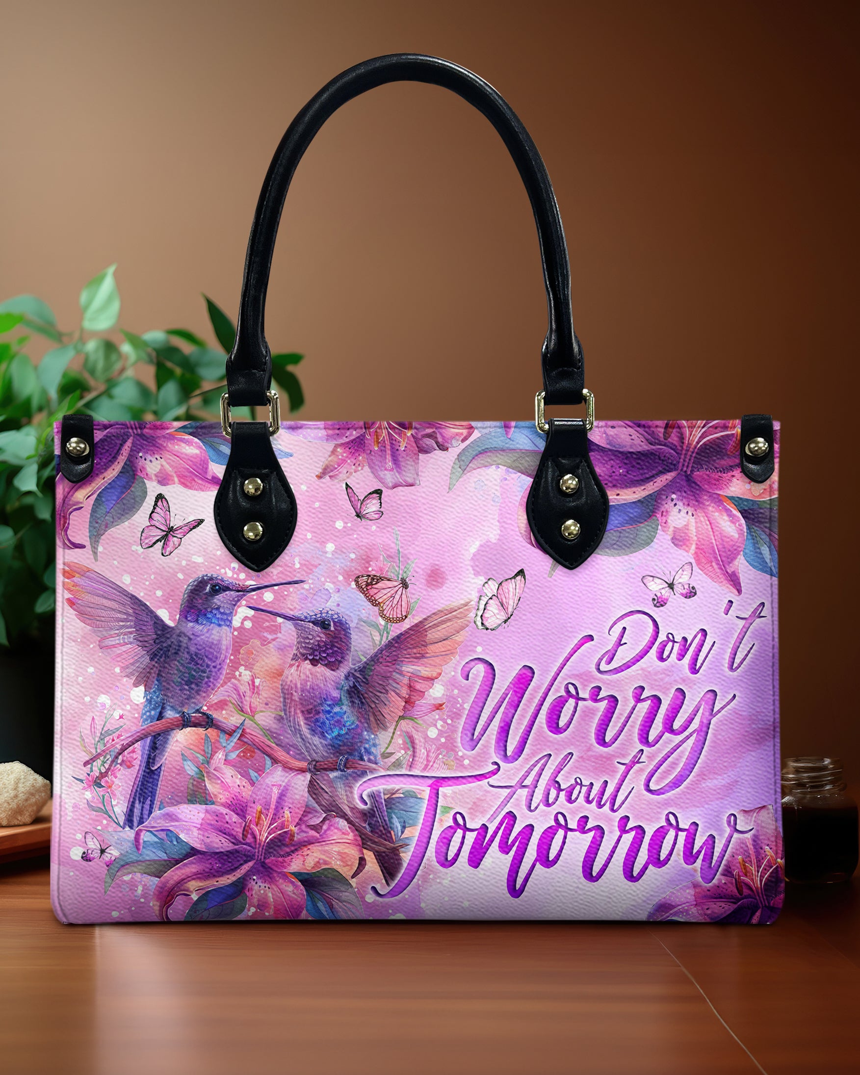 Don't Worry About Tomorrow Leather Handbag - Tyqy0404241