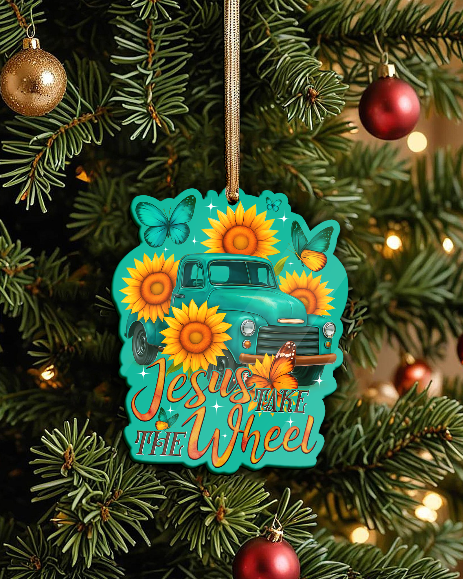 Jesus Take The Wheel Ornament & Keychain - Tyqy1909254