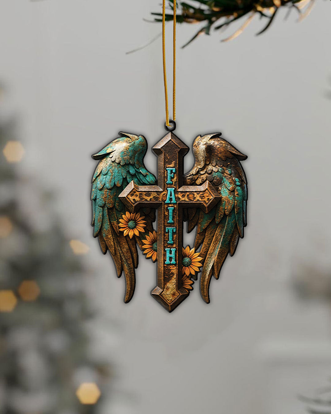 Faith Cross Wings Ornament & Keychain - Yhln0909255