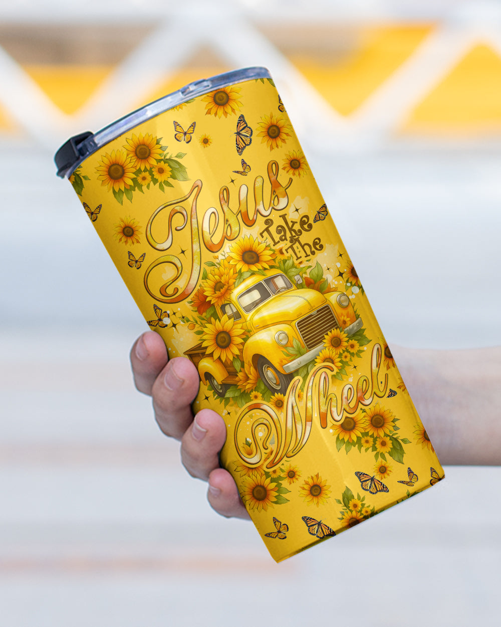 Jesus Take The Wheel Sunflowers Tumbler - Tyqy2308256