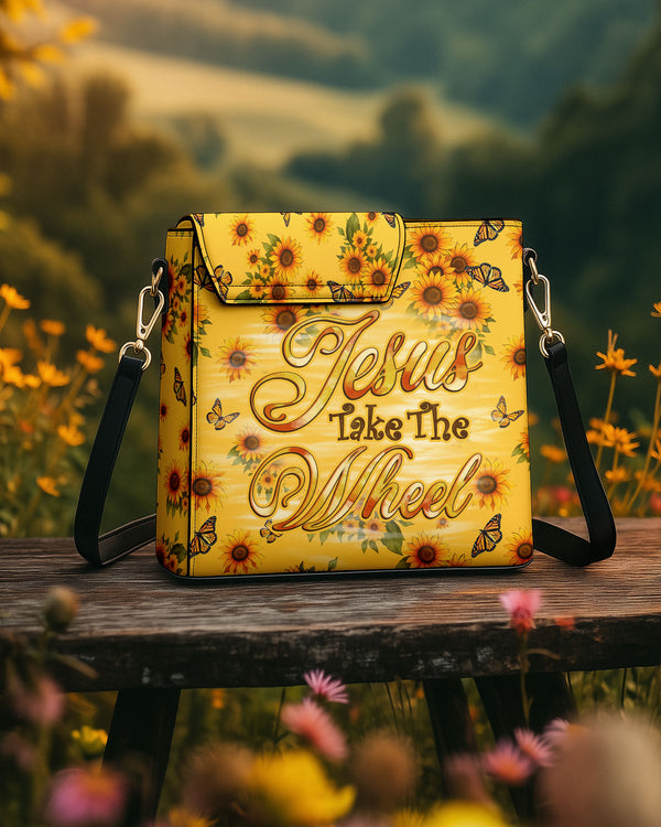 Jesus Take The Wheel Sunflowers Leather Tumbler Storage Bag - Tyqy2308255