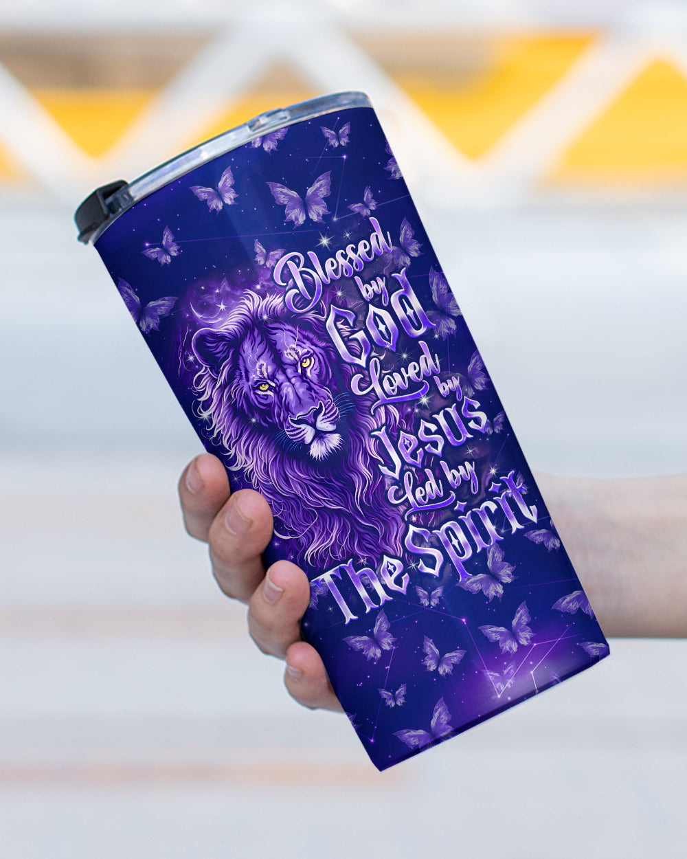 Blessed By God Loved By Jesus Lion Tumbler - Tyqy23082512