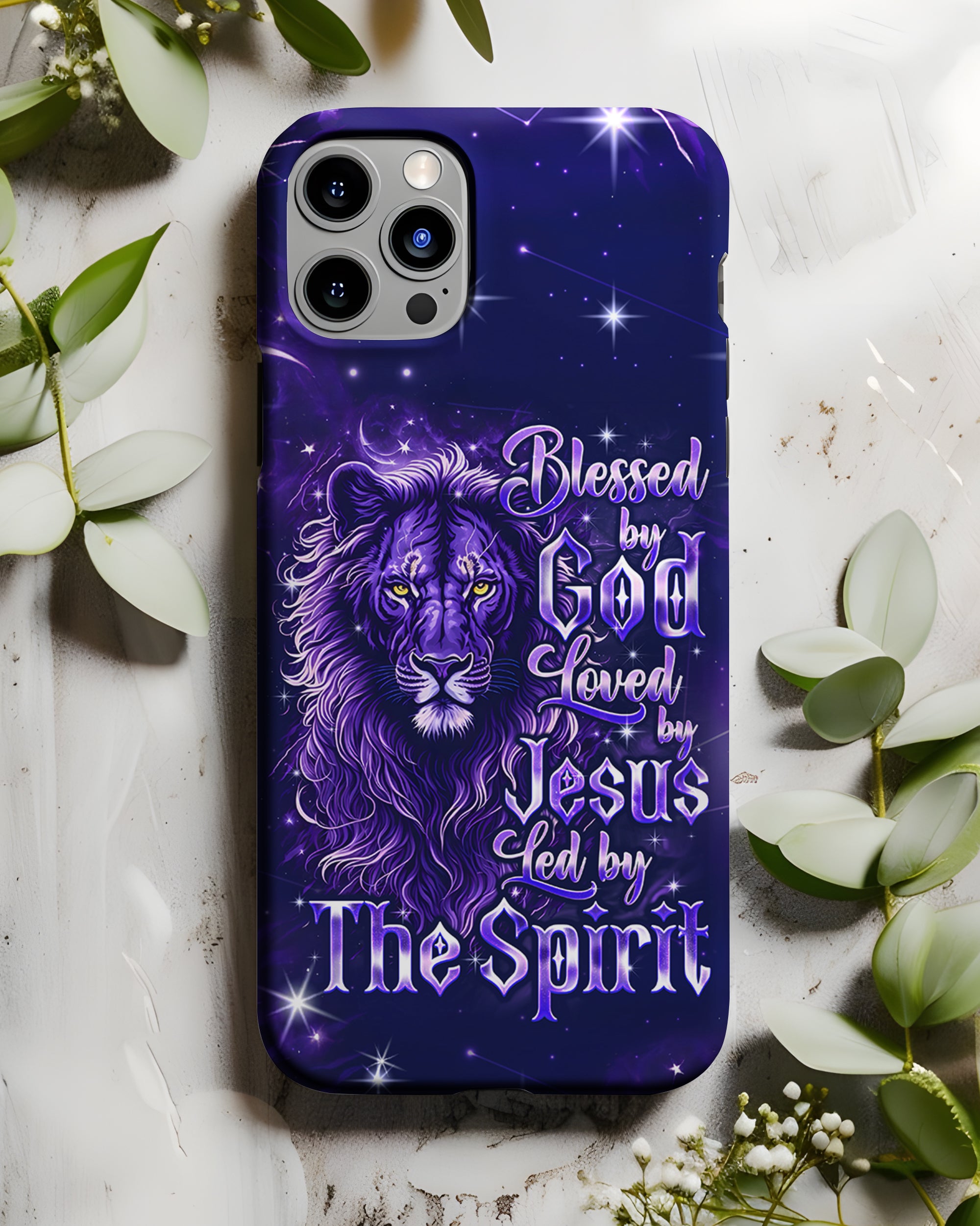Blessed By God Loved By Jesus Lion Phone Case - Tyqy2308257