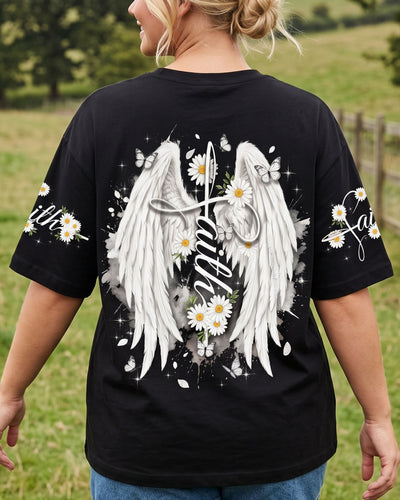 Angel Wings And Daisy Women's All Over Print Shirt - Tyqy3006262