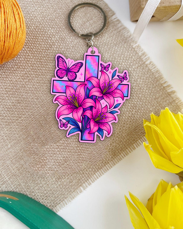 Cross And Lilies Ornament & Keychain - Tyqy2208254