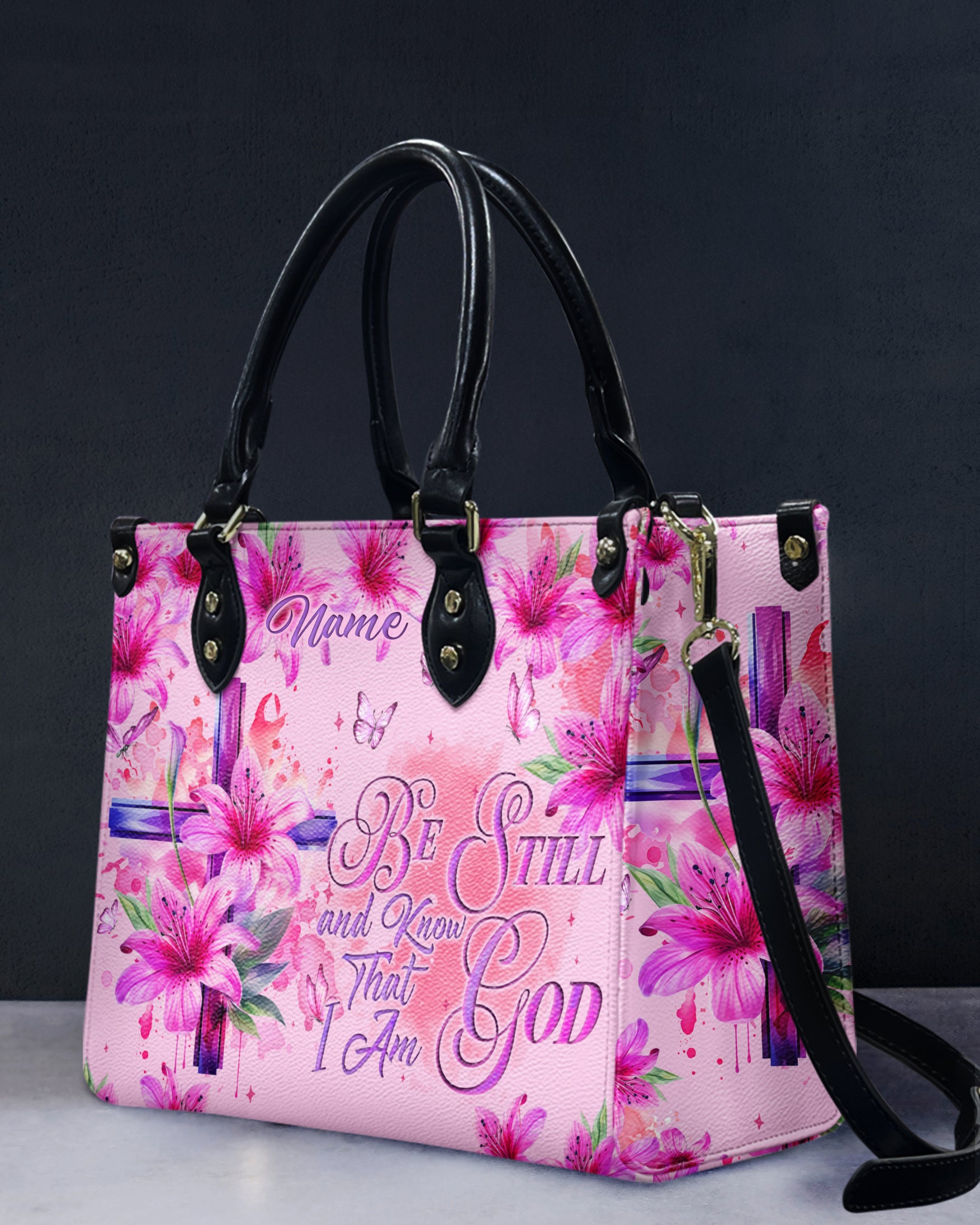 Be Still And Know That I Am God Leather Handbag - Tyqy0204244