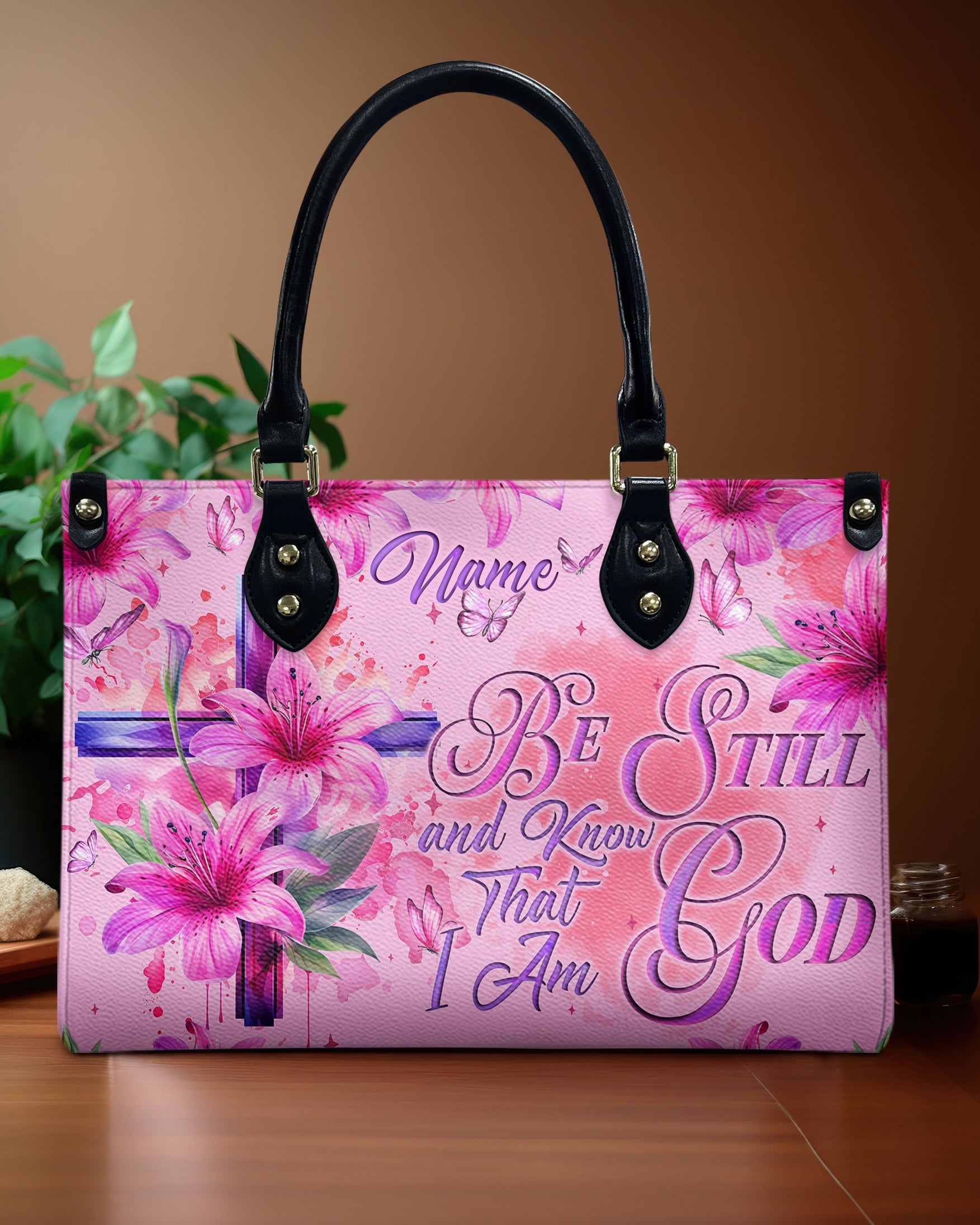 Be Still And Know That I Am God Leather Handbag - Tyqy0204244