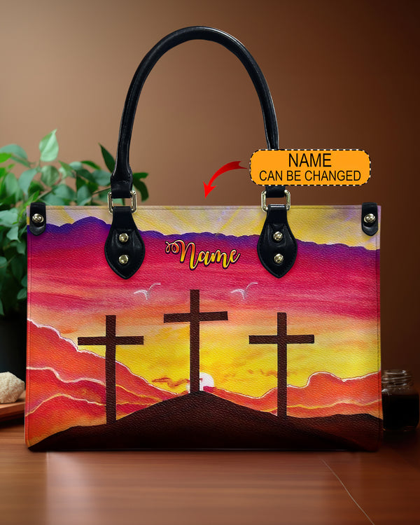 Painting Cross Faith Leather Handbag - Yhhg1411245