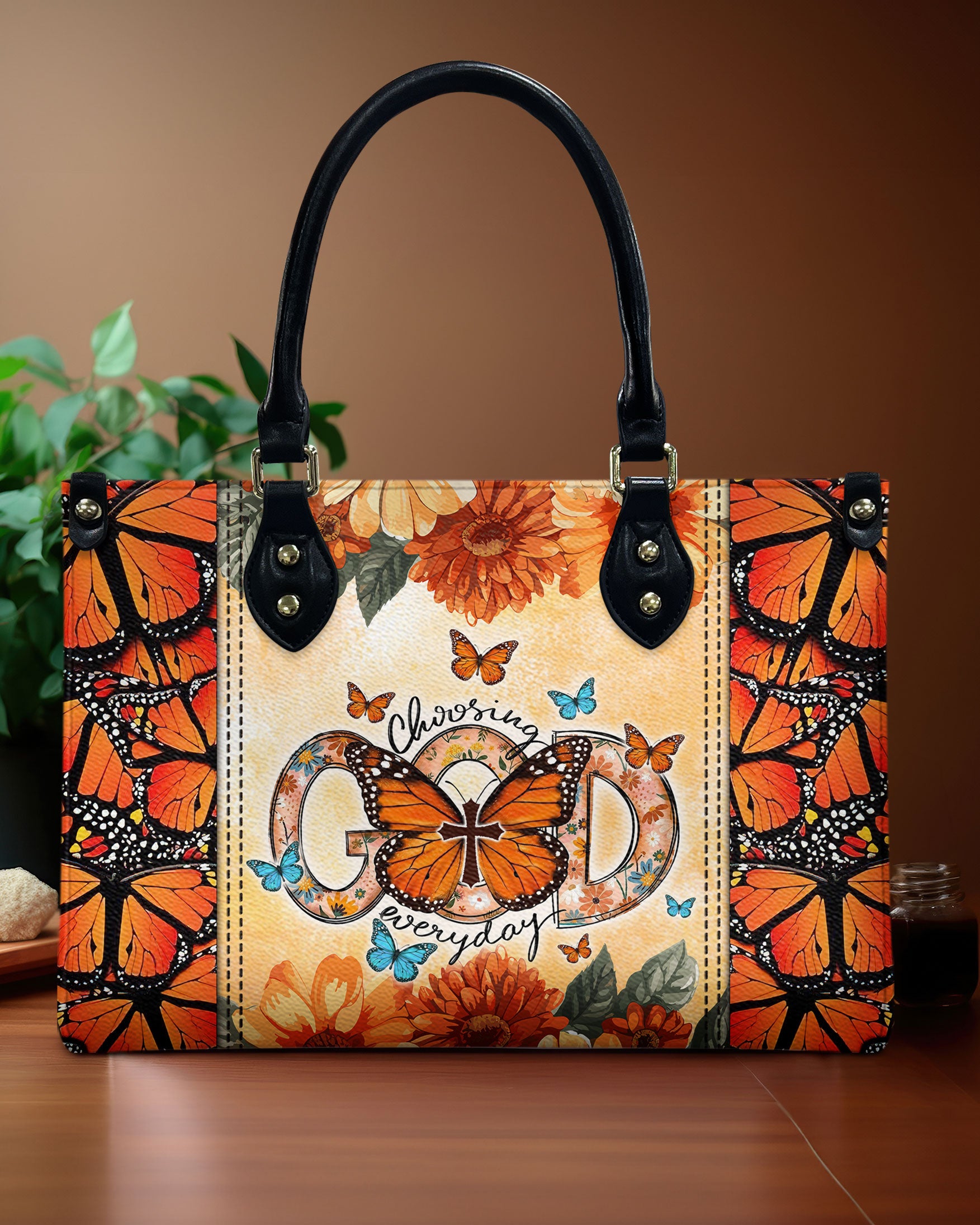Choosing God Everyday Butterfly Leather Handbag - Tlno0404241