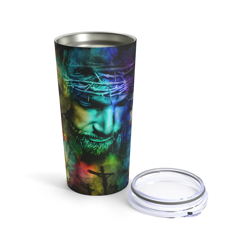Jesus Faith Over Fear Colorful Tumbler - Tlnh2202211Ha