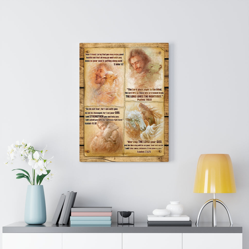 Jesus With Lamb Canvas - Latg2909216