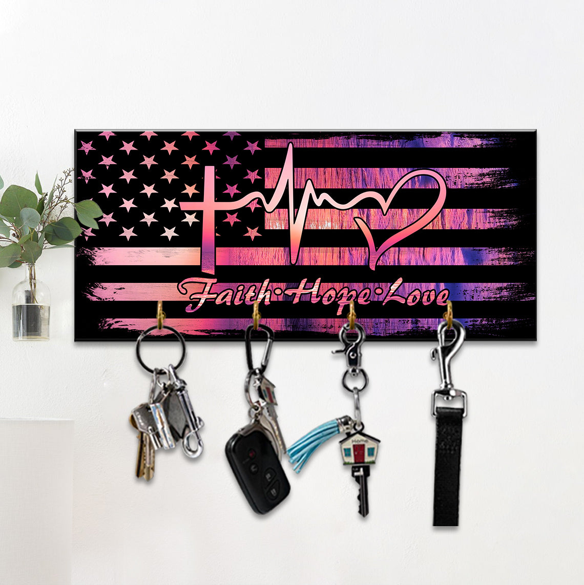Faith Hope Love Keys Hook - Tltm2312202