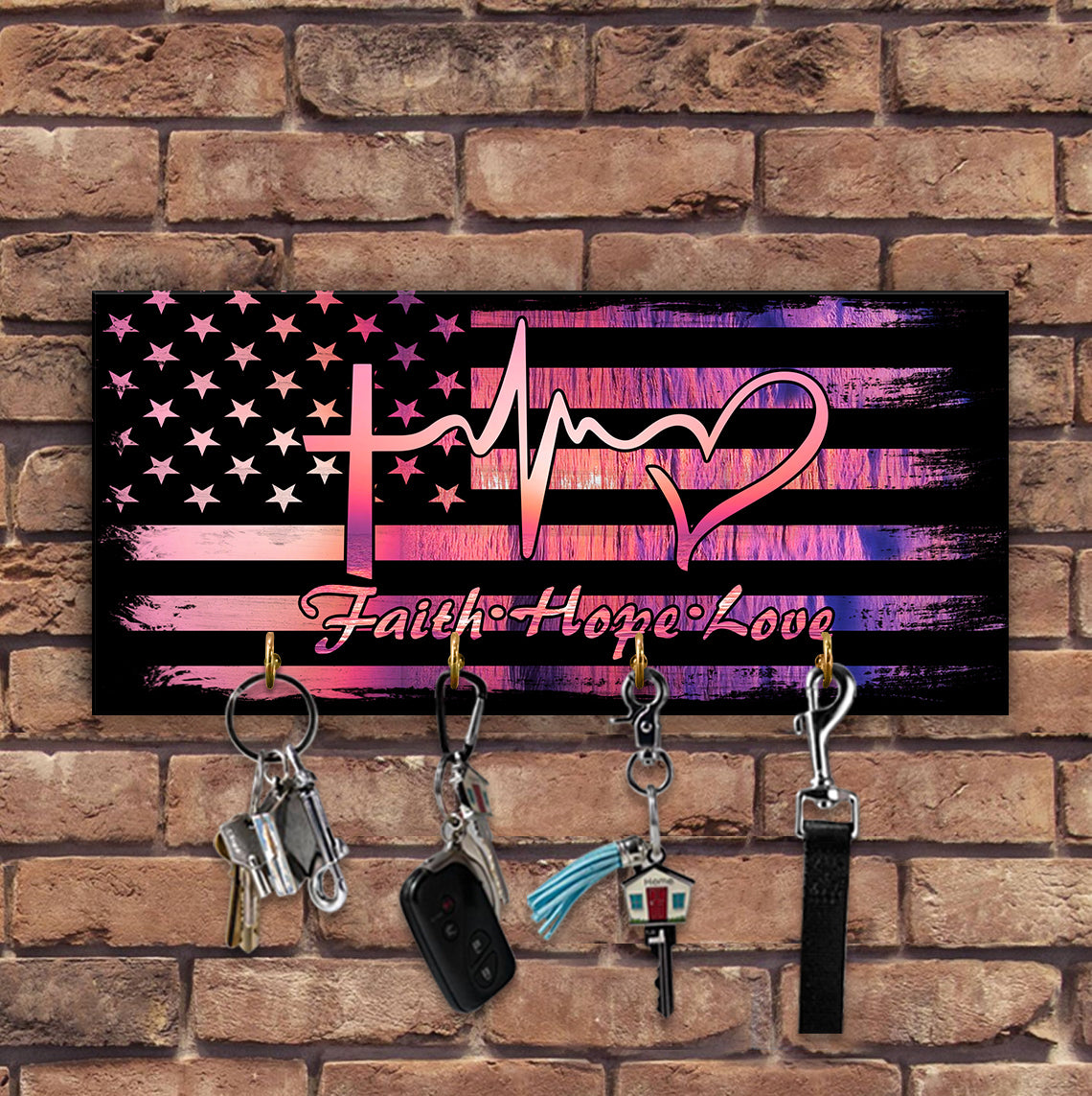 Faith Hope Love Keys Hook - Tltm2312202