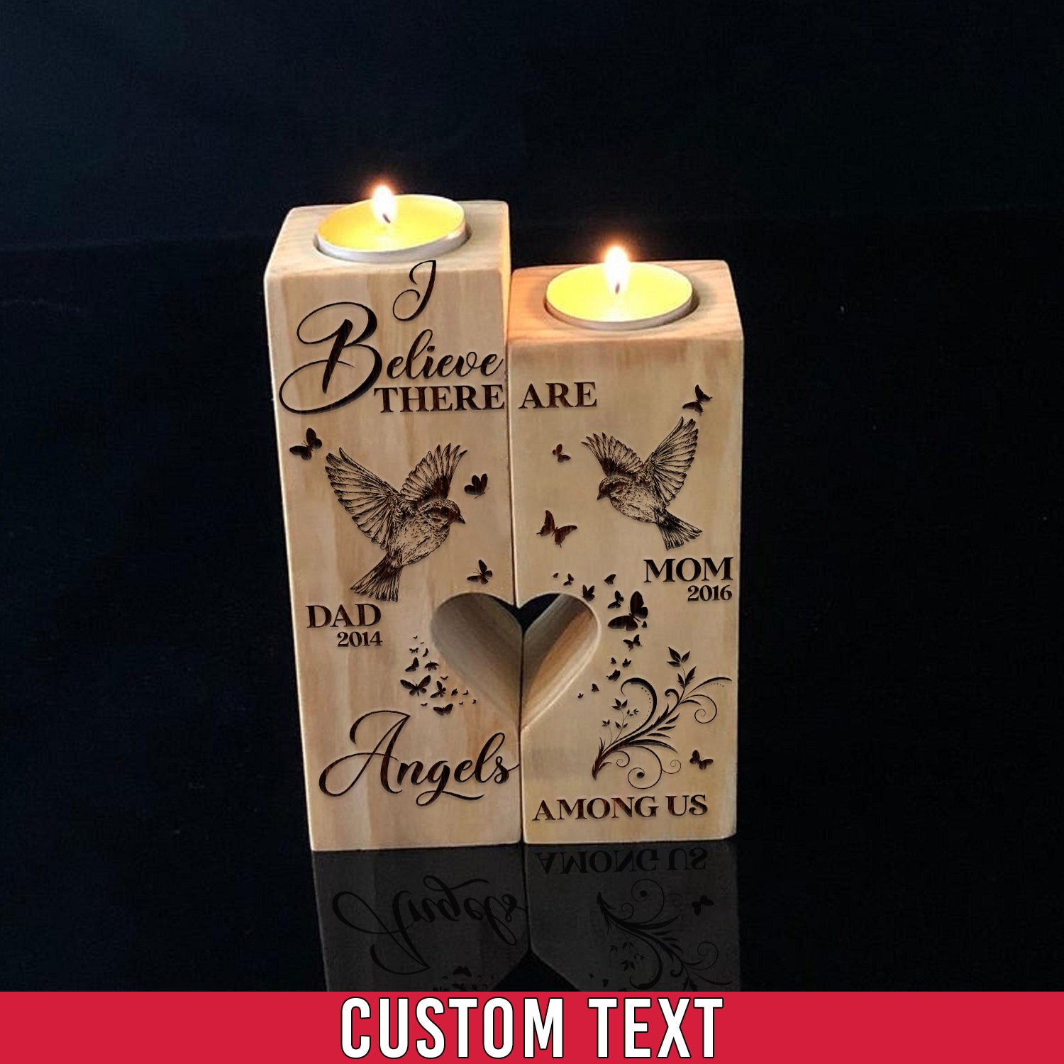 Personalized Angels  Among Us  Heart Candles Holder - Tlnh2212202