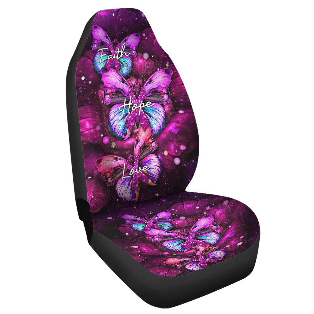 Breast Cancer Awareness  Faith Hope Love Butterfly Automotive - Tltr1609214ki