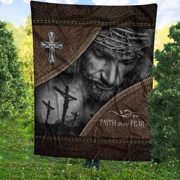 Faith Over Fear Blanket - Nh2801214Ki