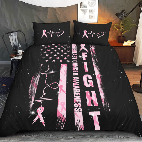 Fight Flag Breast Cancer Awareness Bedding Set - Lahn1409212ki